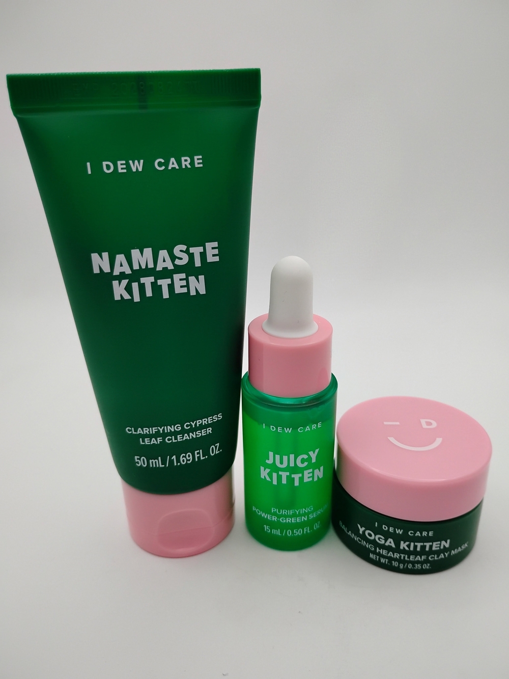Namaste Kitten Green & Pink Clarifying Cleanser and Serum Duo
